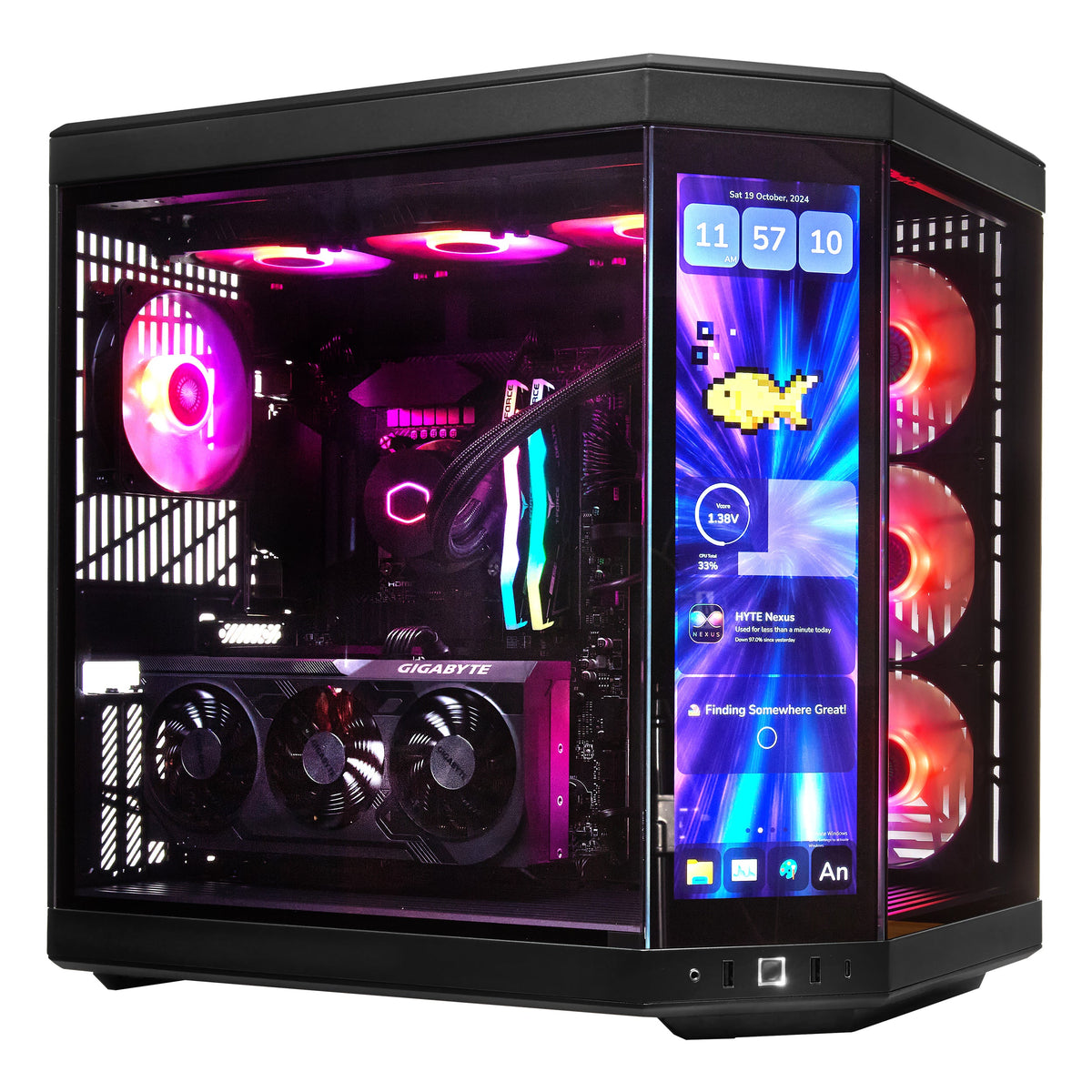 PCxtend Limited Edition Gaming Pc (Intel i7-13th Gen - RTX 4070 SUPER - 2TB SSD - 32GB RAM DDR5- Win 11 Pro -  HYTE Y70 Touch infinite - Black)