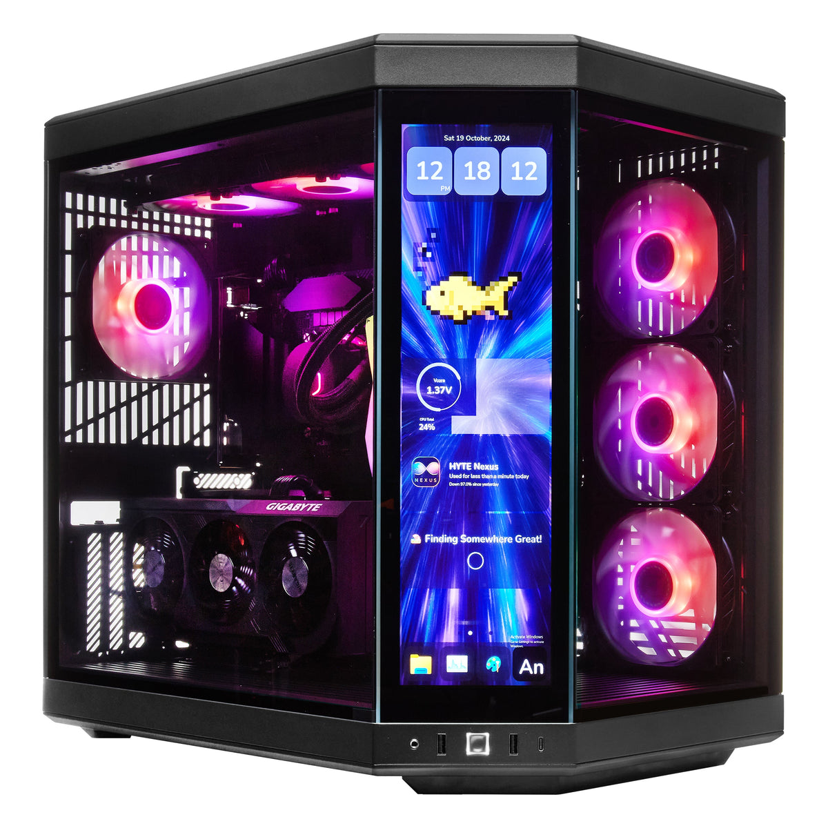 PCxtend Limited Edition Gaming PC (RTX 4070 Ti Super - Intel Core i9 14TH Gen- 32 GB DDR5 RAM - 2TB SSD - Windows 11 P - Wifi - HYTE Y70 Touch infinite - Black)