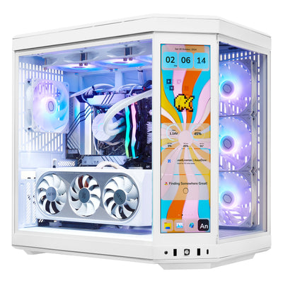 PCxtend Limited Edition Gaming PC (RTX 4090 - AMD RYZEN 7 7800X3D - 32 GB DDR5 RAM - 2TB SSD - AI Ready - Windows 11 P - Wifi - HYTE Y70 Touch infinite - White)