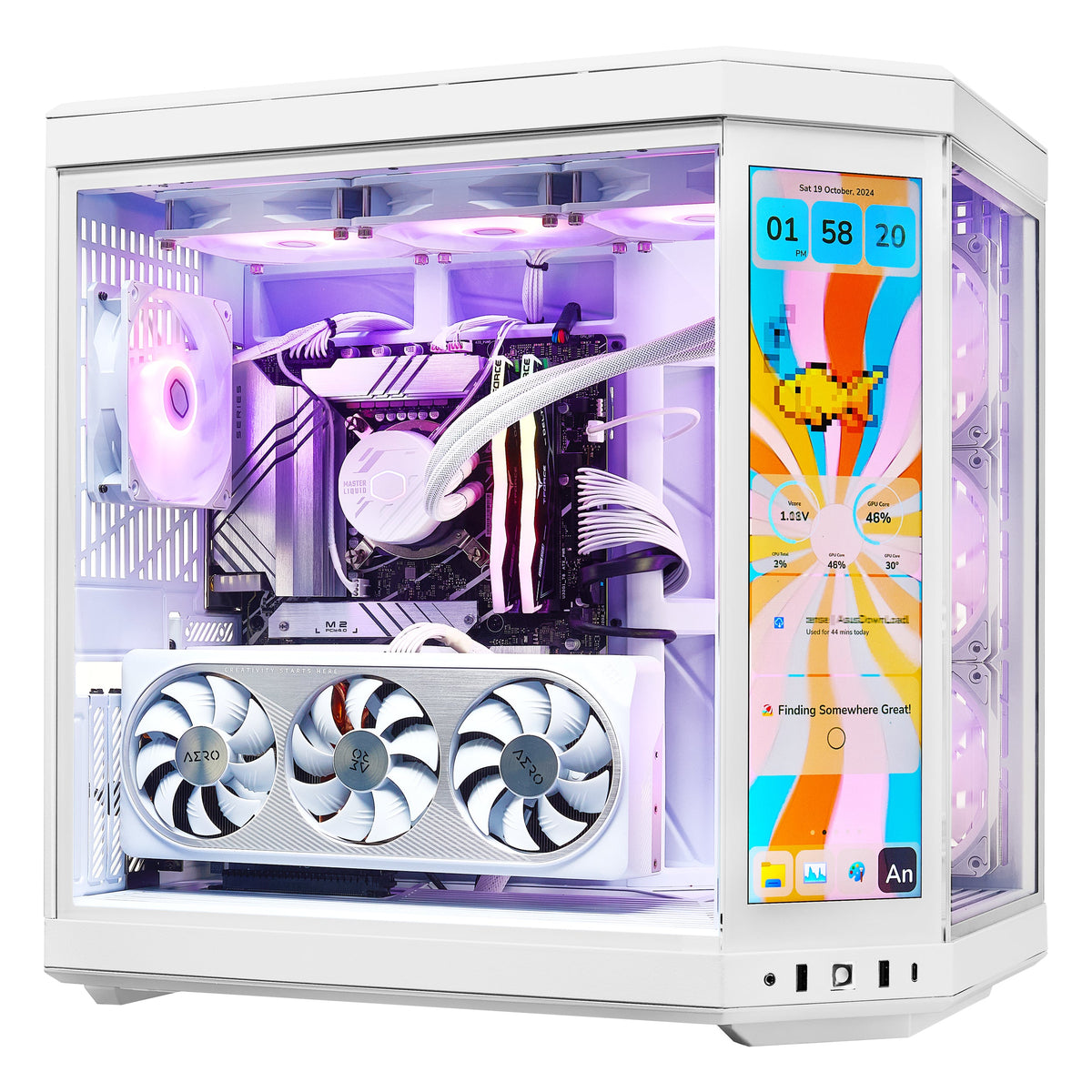 PCxtend Limited Edition Gaming PC (RTX 4070 Ti Super - Intel Core i9 14TH Gen- 32 GB DDR5 RAM - 2TB SSD - Windows 11 P - Wifi - HYTE Y70 Touch infinite - White)