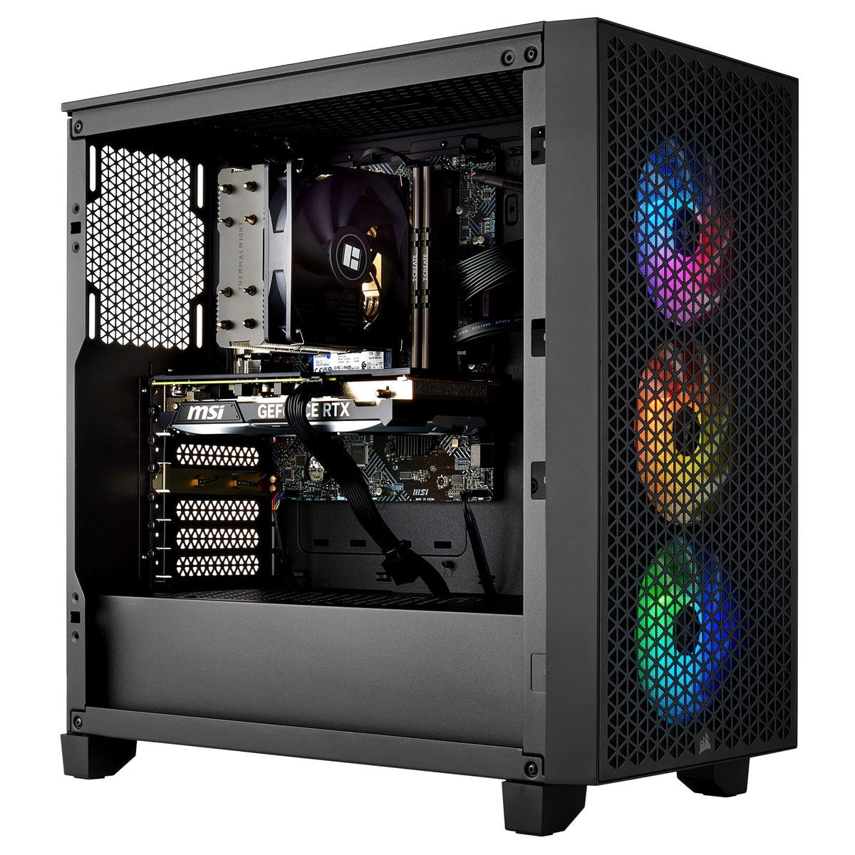 PCxtend Budget Gaming Pc (Intel i7-14th Gen - RTX 4070 - 1TB SSD - 2TB SSD - 64GB RAM - Win 11 Pro - Keyboard Mouse)