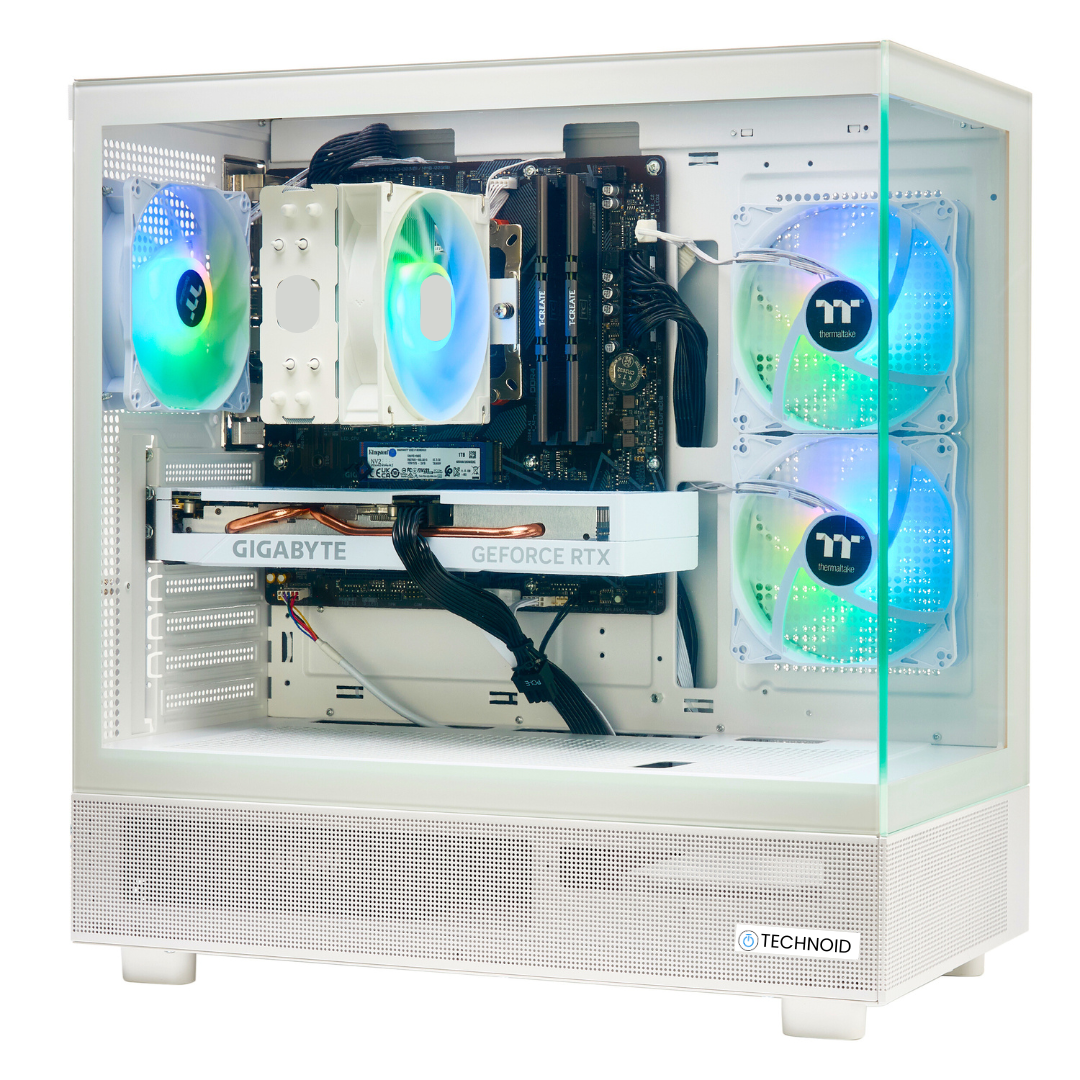 PCxtend BUDGET GAMING PC (RTX 4060 - Ryzen 5 - 32 GB RAM - 1TB SSD - WIN 11 PRO - Keybaord Mouse - Wifi - White)
