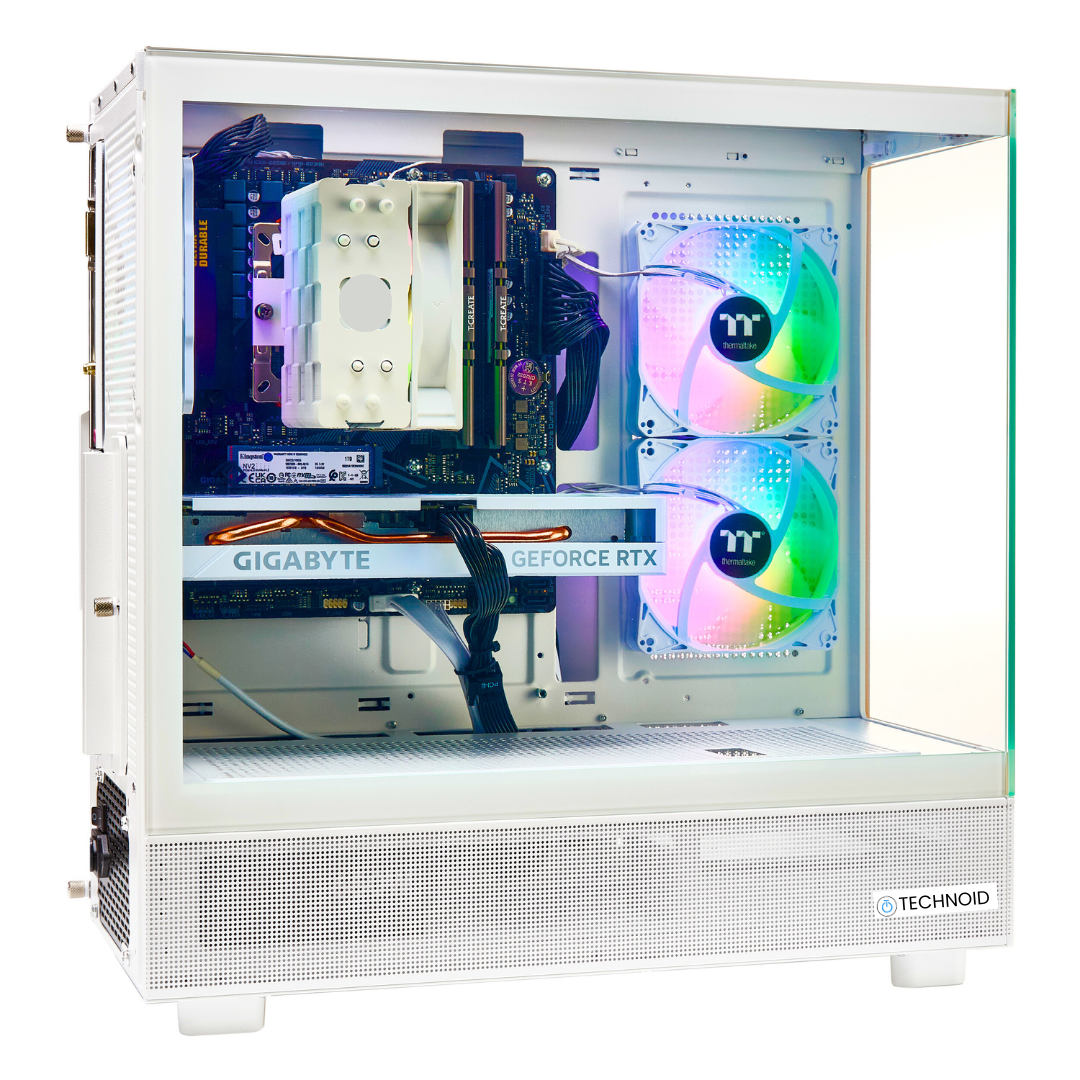 PCxtend BUDGET GAMING PC (RTX 4060 Ti - Ryzen 7 - 32 GB RAM - 1TB SSD - WIN 11 PRO - Keybaord Mouse - Wifi - White)