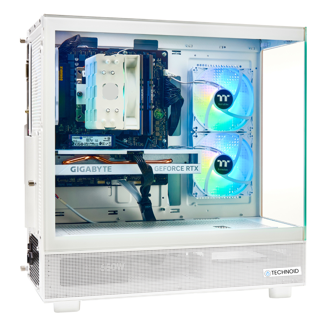 PCxtend BUDGET GAMING PC (RTX 4060 Ti - Ryzen 7 - 32 GB RAM - 1TB SSD - WIN 11 PRO - Keybaord Mouse - Wifi - White)