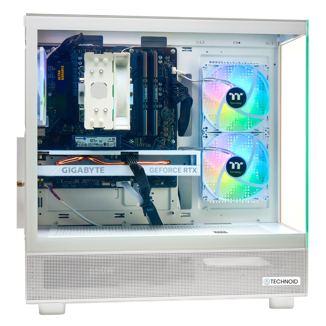 PCxtend BUDGET GAMING PC (RTX 4060 - Ryzen 5 - 32 GB RAM - 1TB SSD - WIN 11 PRO - Keybaord Mouse - Wifi - White)