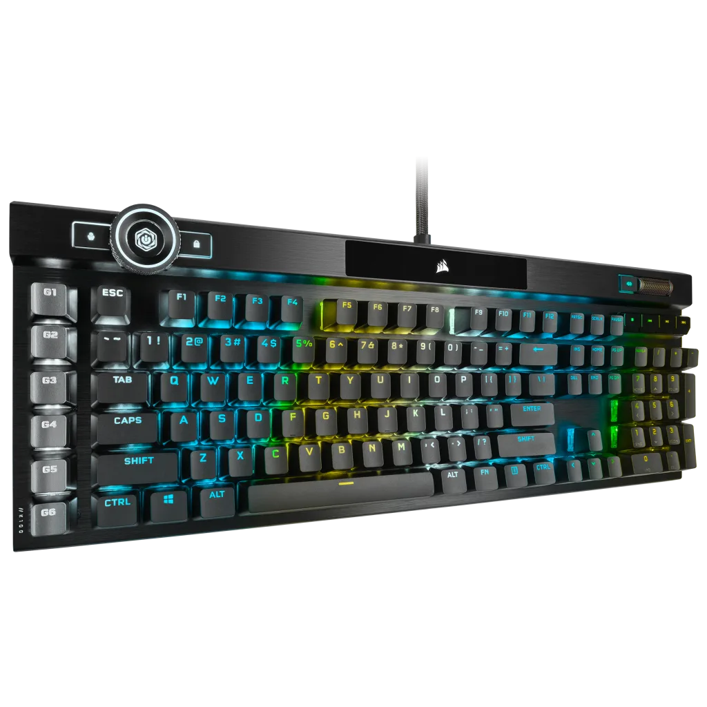 K100 RGB Optical-Mechanical Gaming Keyboard ?€? CORSAIR OPX Switch ?€? Black