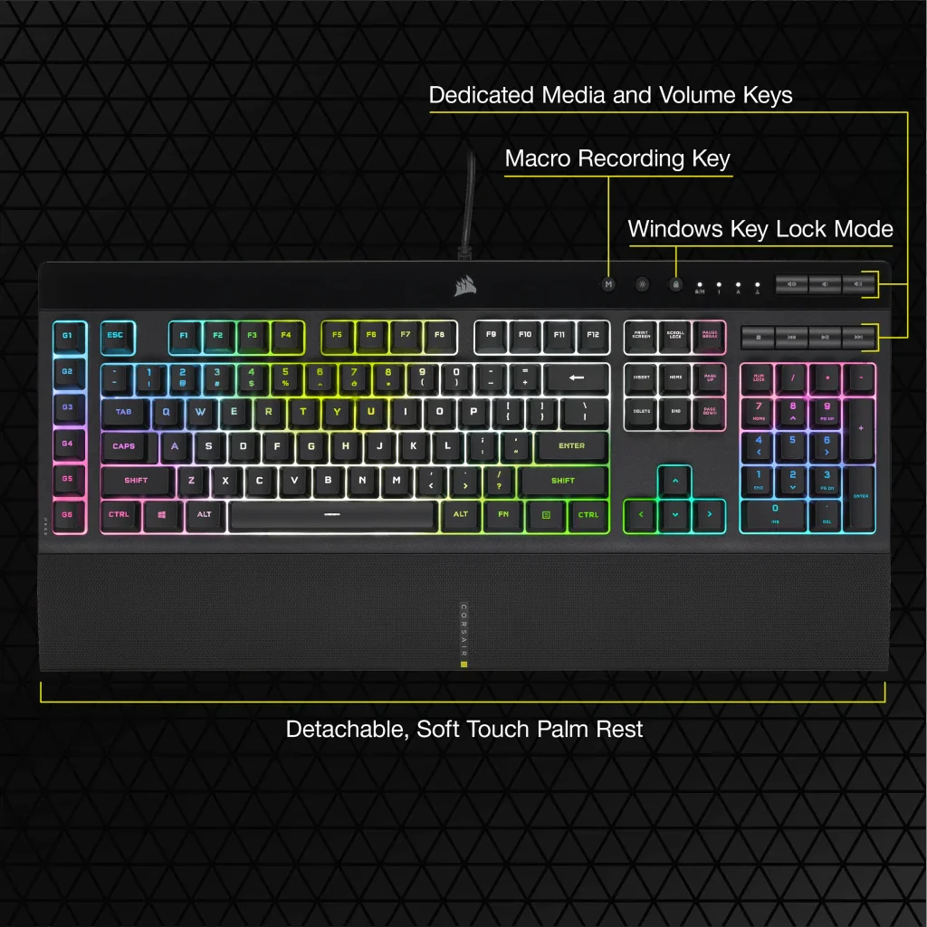 CORSAIR K55 RGB PRO XT Gaming Keyboard