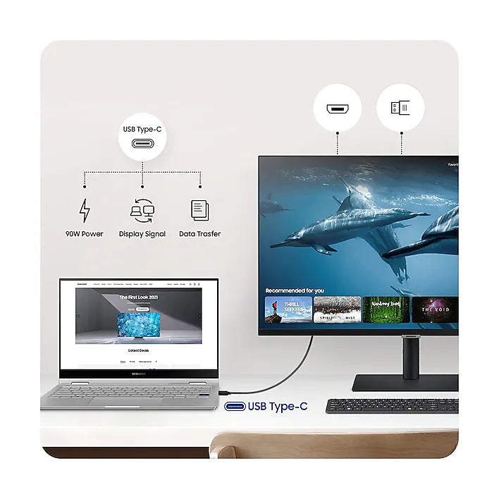 Samsung 27?€? ViewFinity UHD High Resolution Monitor with USB-C