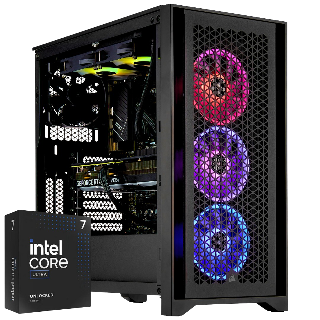 PCxtend ULTIMATE Gaming PC – Intel® Core™ Ultra 7 265KF (15th Gen) - GeForce RTX 4090 - 2TB SSD - 32GB Ram - Win 11 Pro - Ai Ready